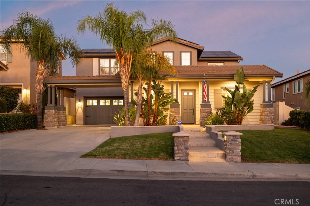 39386 Shree Road Temecula, CA 92591 - Photo 1 of 1 front view of house with a yard