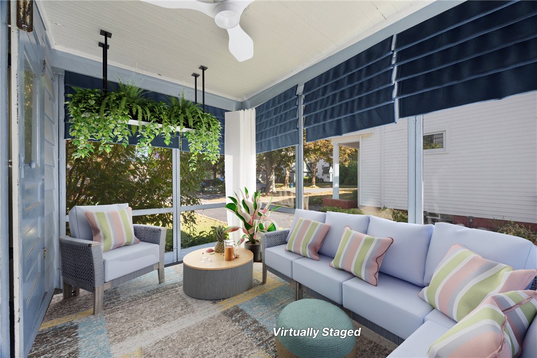 63 Westbourne Road Irondequoit, NY 14617 - Photo 17 of 40 Enclosed Side Porch Virtually Staged