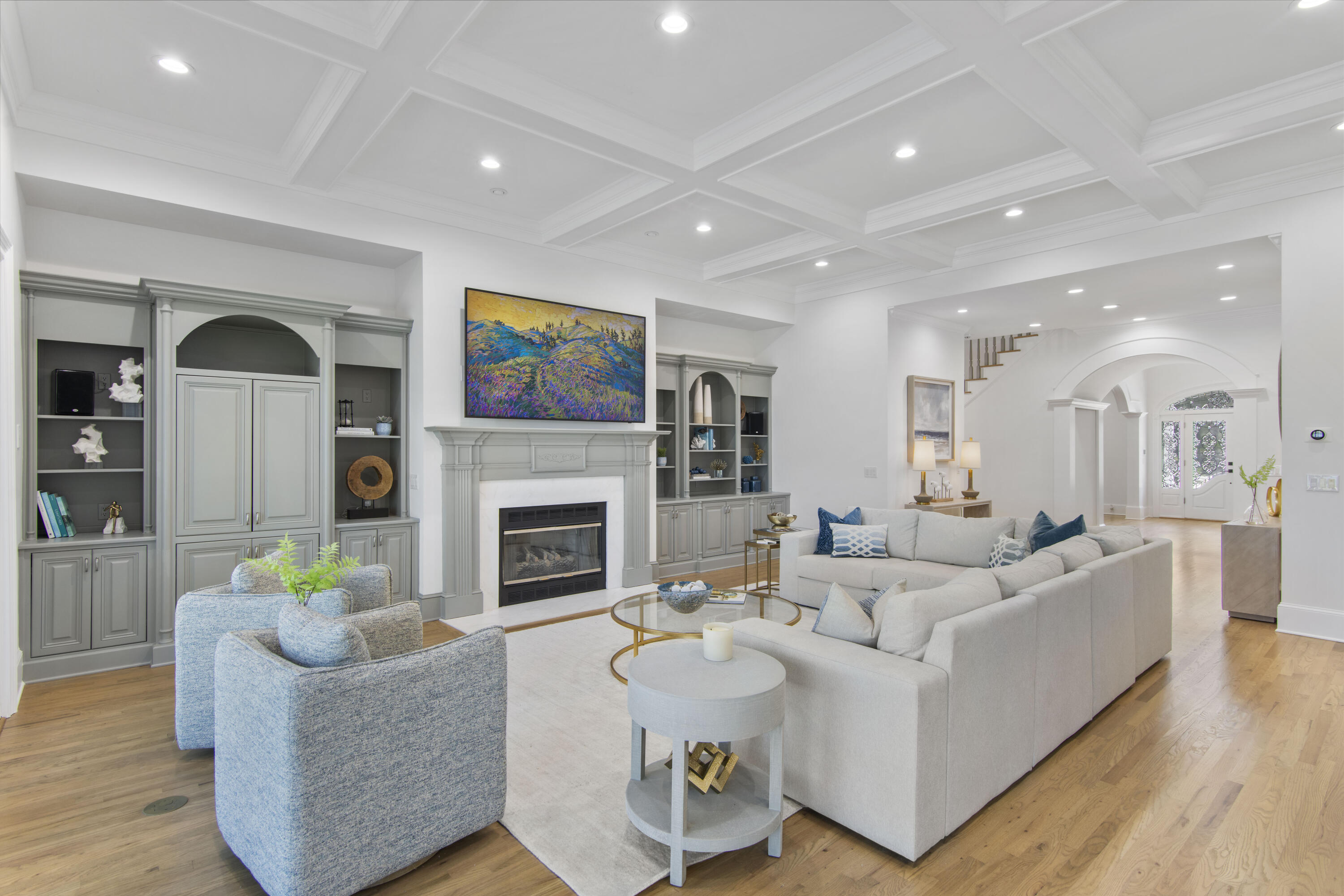671 Driftwood Point Road Santa Rosa Beach, FL 32459 - Photo 15 of 41 a living room with furniture and a fireplace