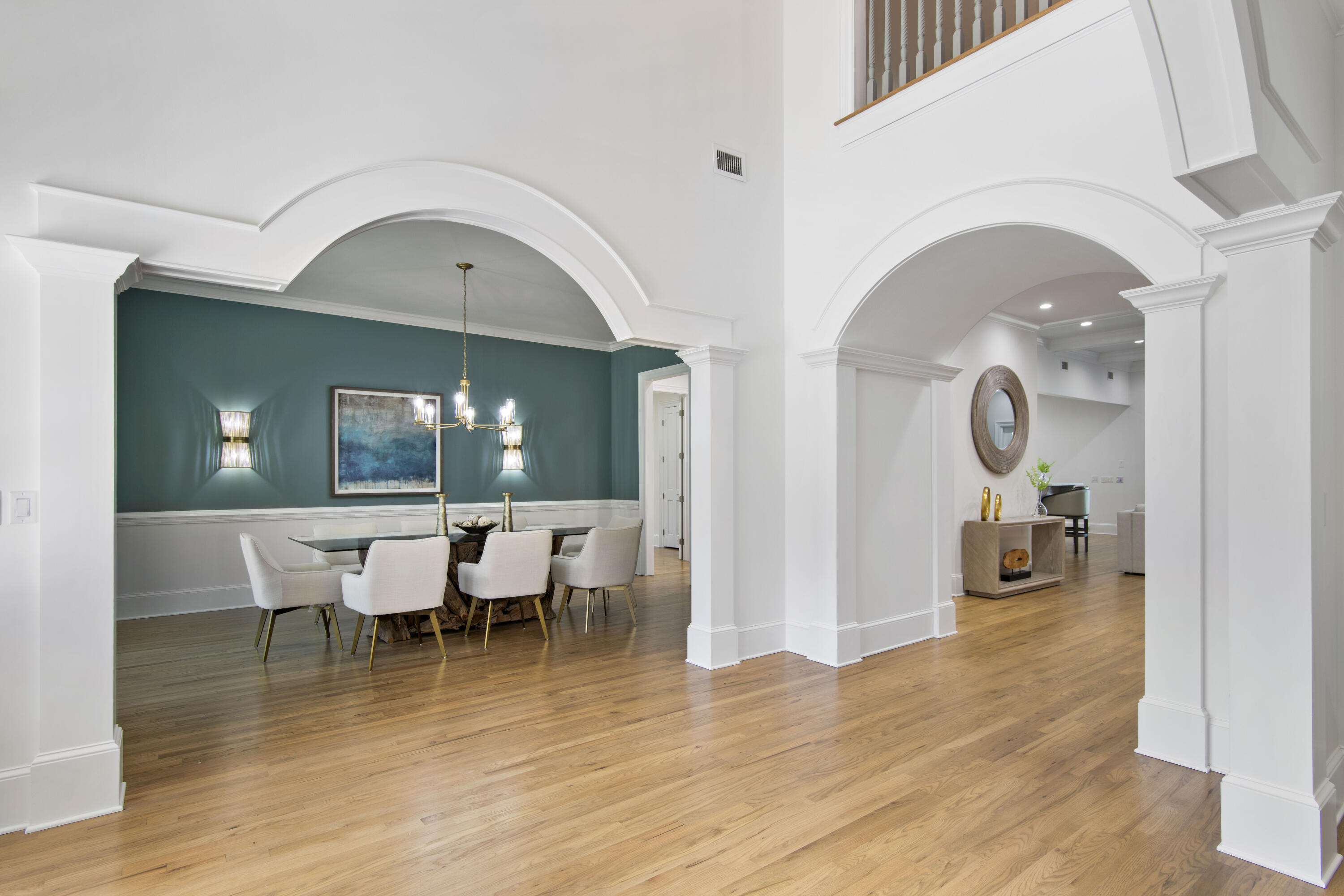 671 Driftwood Point Road Santa Rosa Beach, FL 32459 - Photo 17 of 41 a view of a living room and dining room with wooden floor