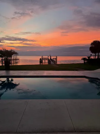a view of city and ocean