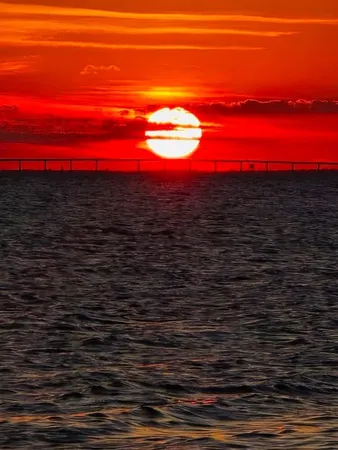 a view of a lake with a houses