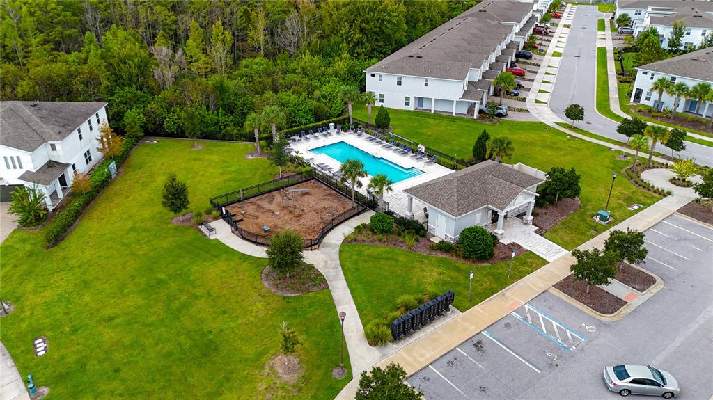 3510 Beau Road Kissimmee, FL 34746 - Photo 48 of 50 an aerial view of a house with garden space and street view