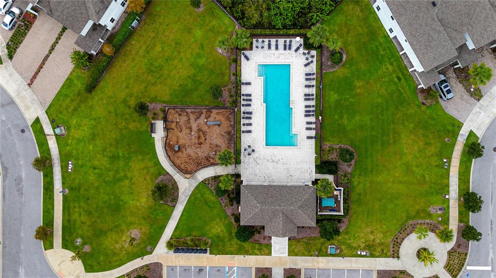 3510 Beau Road Kissimmee, FL 34746 - Photo 49 of 50 an aerial view of a house with garden space and street view