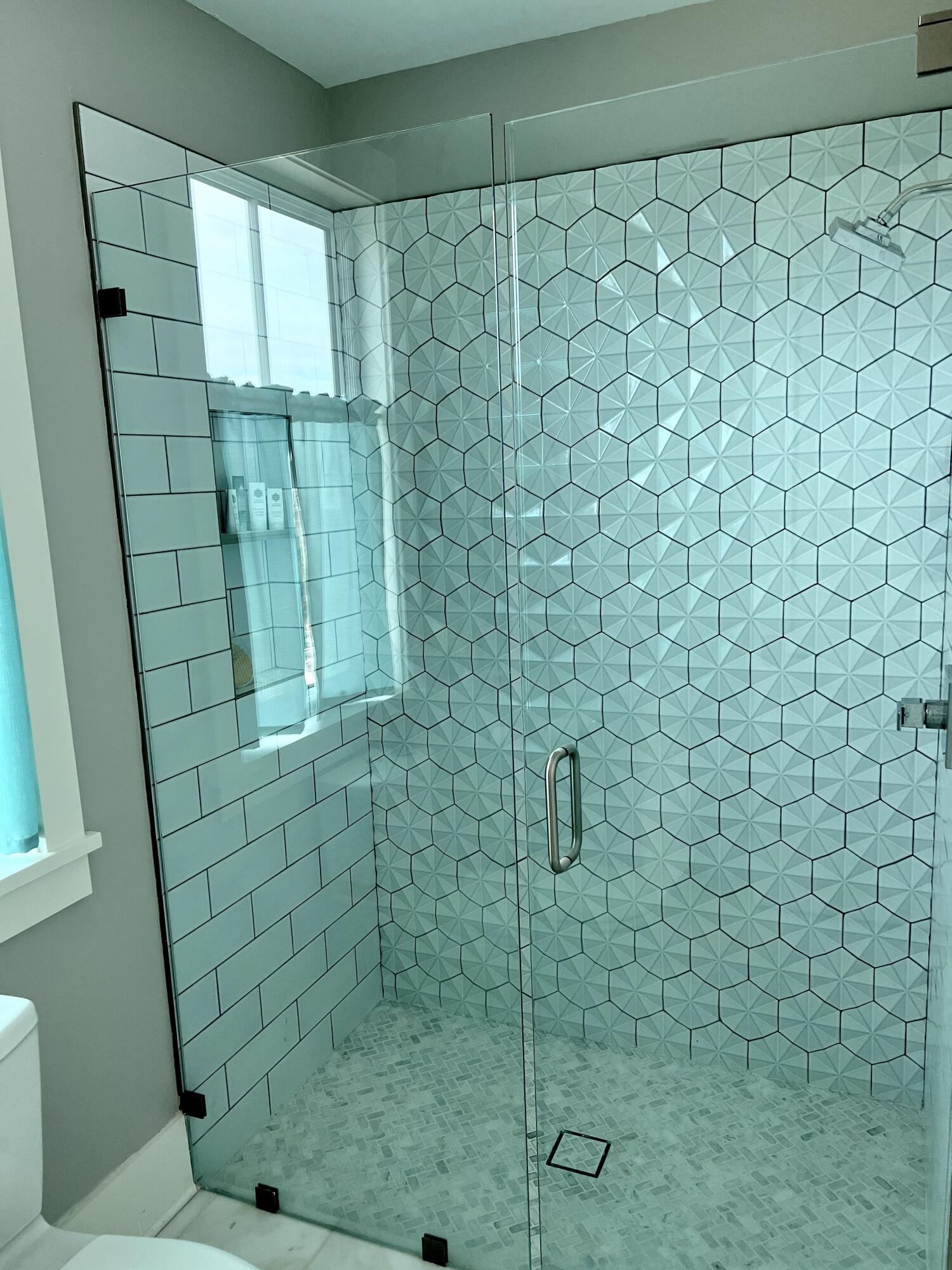 69 Brenda Lane Inlet Beach, FL 32461 - Photo 37 of 46 a bathroom with a shower and a sink