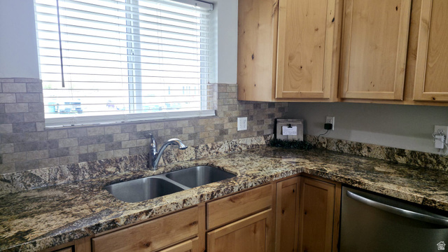 1437 925 South Vernal, UT 84078 - Photo 7 of 47 Kitchen corner featuring a double basin stainless steel sink with a chrome faucet