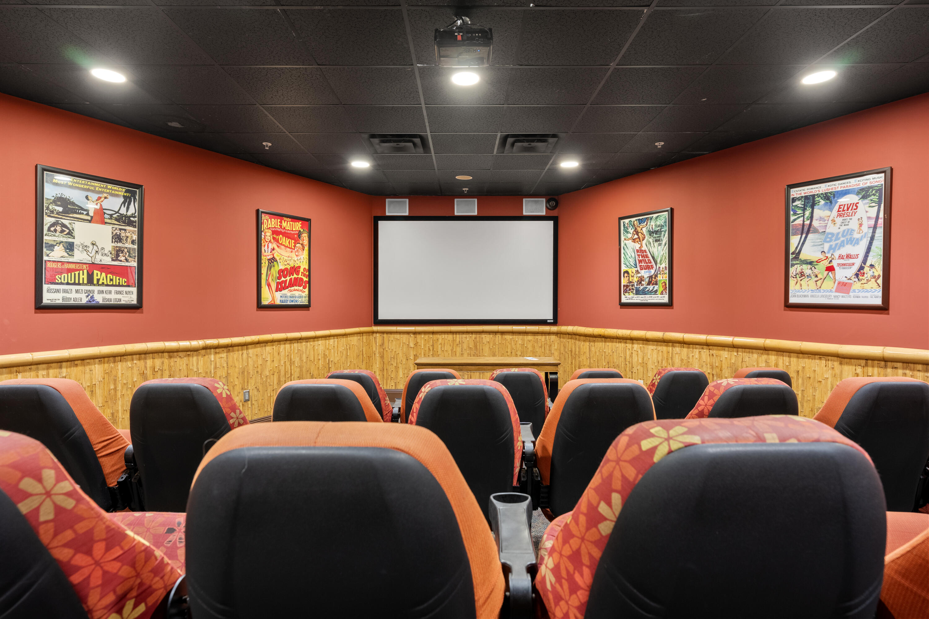 15100 Front Beach Road, Unit 1604 Panama City Beach, FL 32413 - Photo 58 of 66 a media room with lots of chairs and a projector