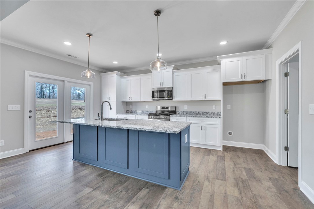 2009 Aberdeen Lane Walhalla, SC 29691 - Photo 6 of 43 This modern kitchen features a spacious island and seamless access to the outdoors.