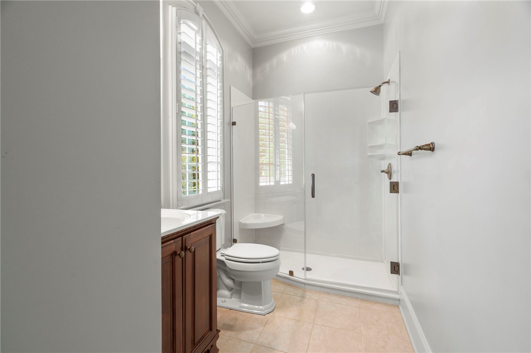 114 Willowbend Drive Anderson, SC 29621 - Photo 26 of 50 This bright bathroom features a vanity, shower, and a window with natural light.