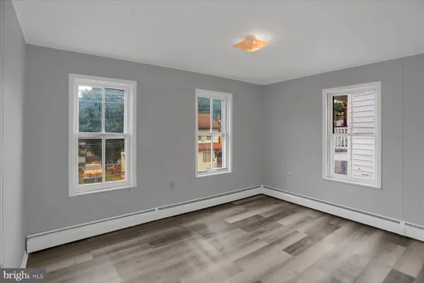 an empty room with a window