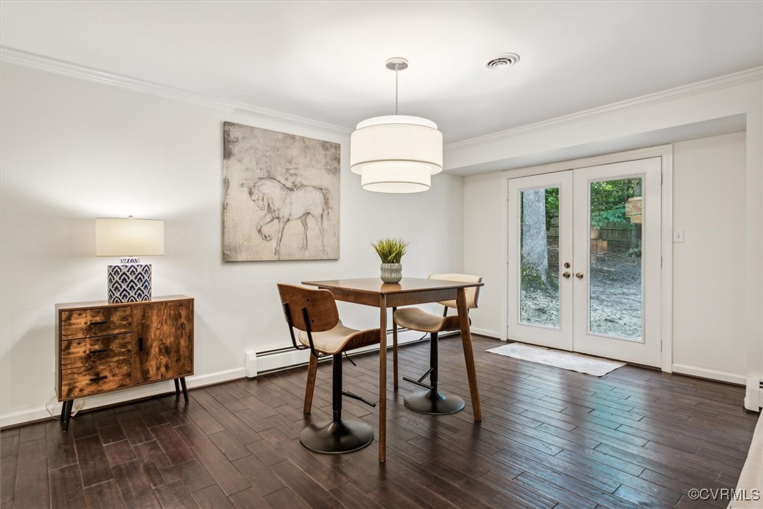 4704 Lady Slipper Path Williamsburg, VA 23188 - Photo 11 of 50 a view of a dining room with furniture window and wooden floor