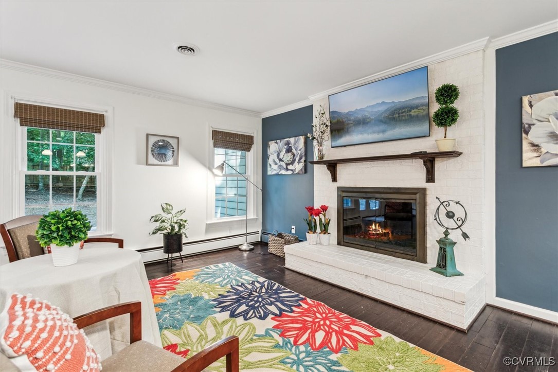 4704 Lady Slipper Path Williamsburg, VA 23188 - Photo 14 of 50 a living room with furniture and a fireplace