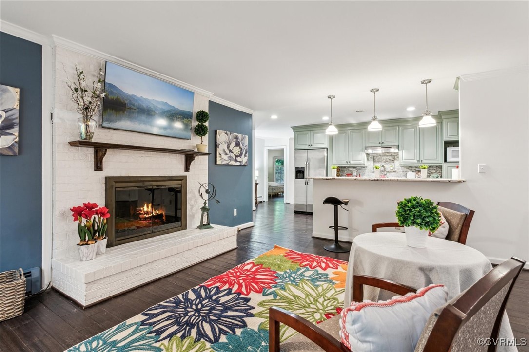 4704 Lady Slipper Path Williamsburg, VA 23188 - Photo 15 of 50 a living room with furniture and a fireplace