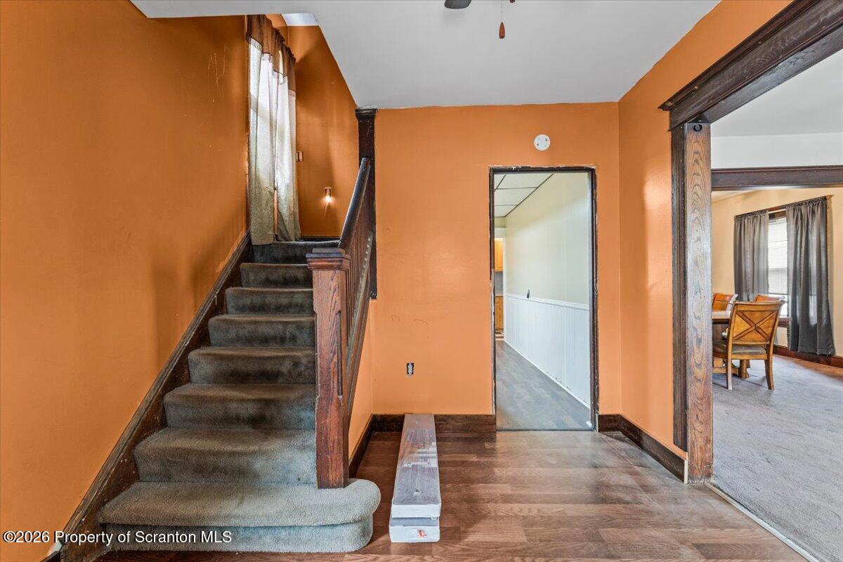 1441 Sanderson Avenue Scranton, PA 18509 - Photo 3 of 33 a view of a hallway with wooden floor and entryway