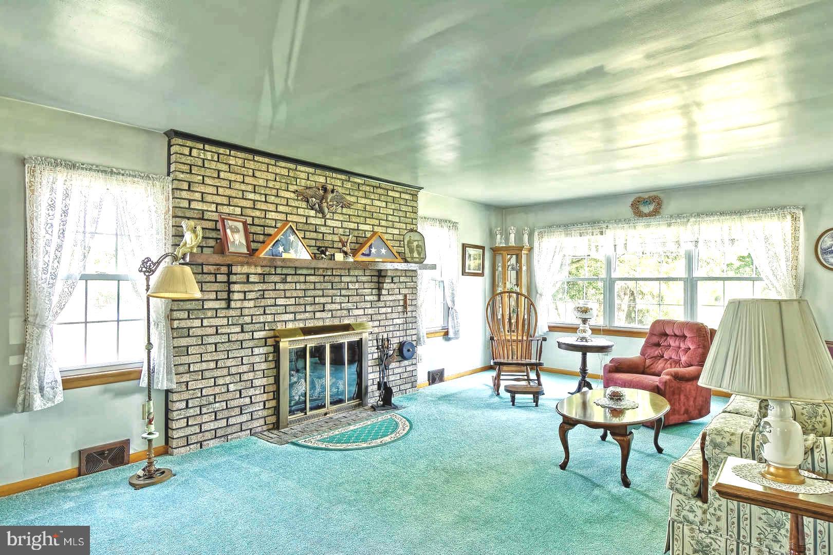 138 Eaton Road Pennsville, NJ 08070 - Photo 5 of 29 Large Living Room with Fireplace