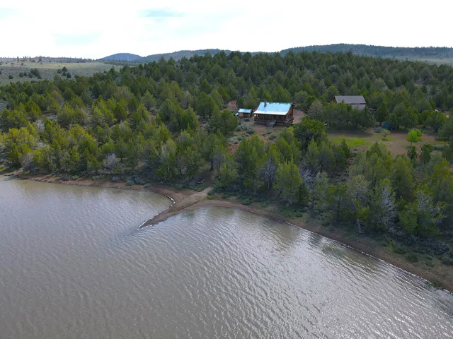 a view of a yard with an ocean