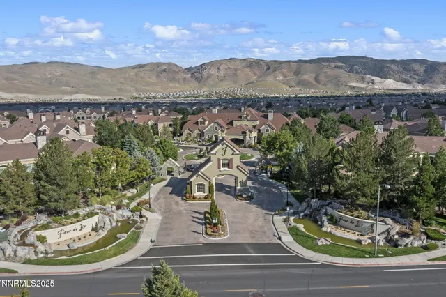 a view of a city with mountains