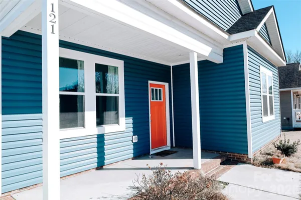 a front view of a house