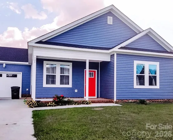 a house view with a garden
