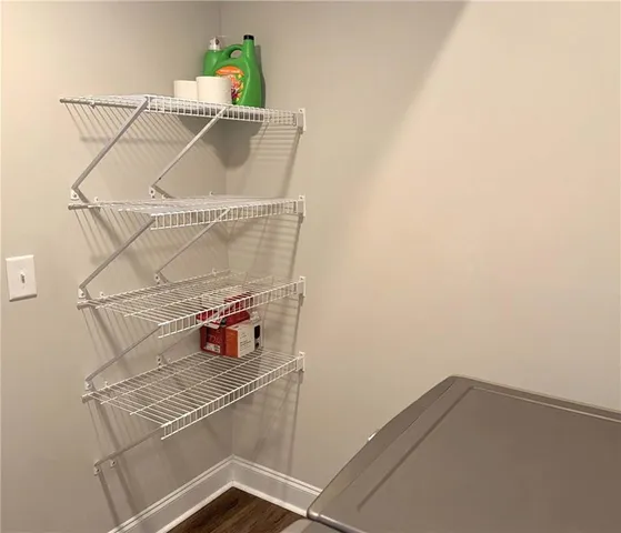 a close view of utility room