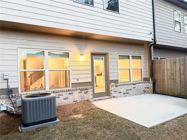 a living room with a large window