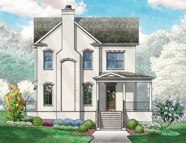 a front view of a house