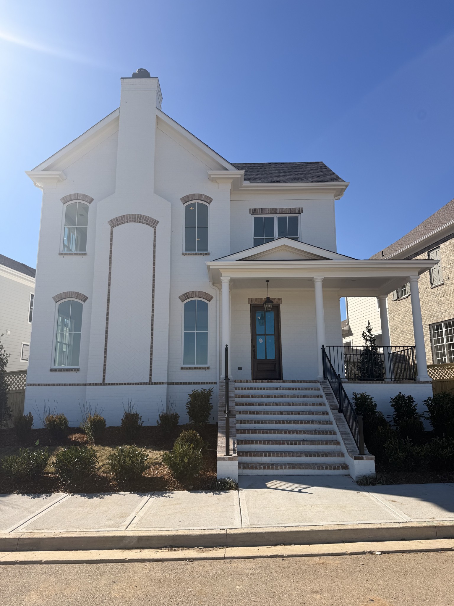 a front view of a house
