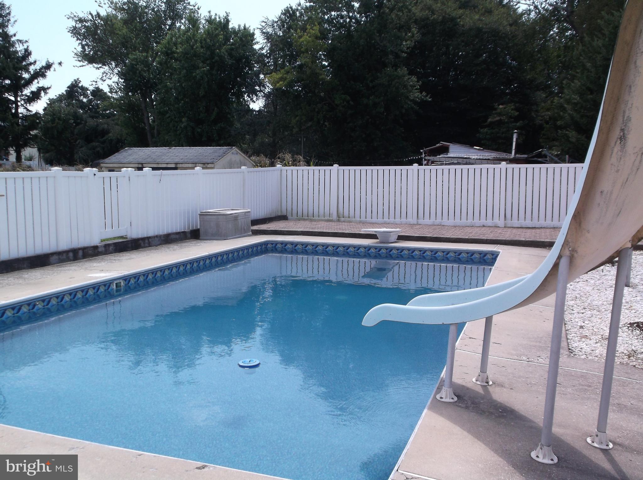 Pool with slide