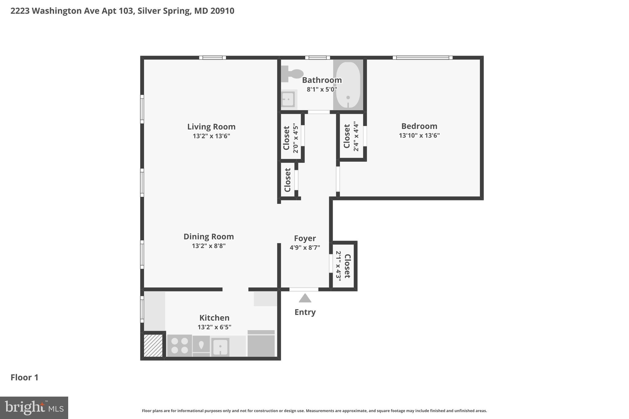 2223 Washington Avenue, Unit 103 Silver Spring, MD 20910 - Photo 20 of 20 Floorplan