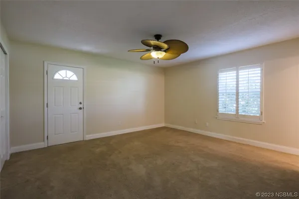 an empty room with a window