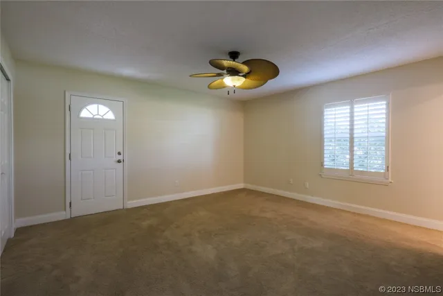 an empty room with a window