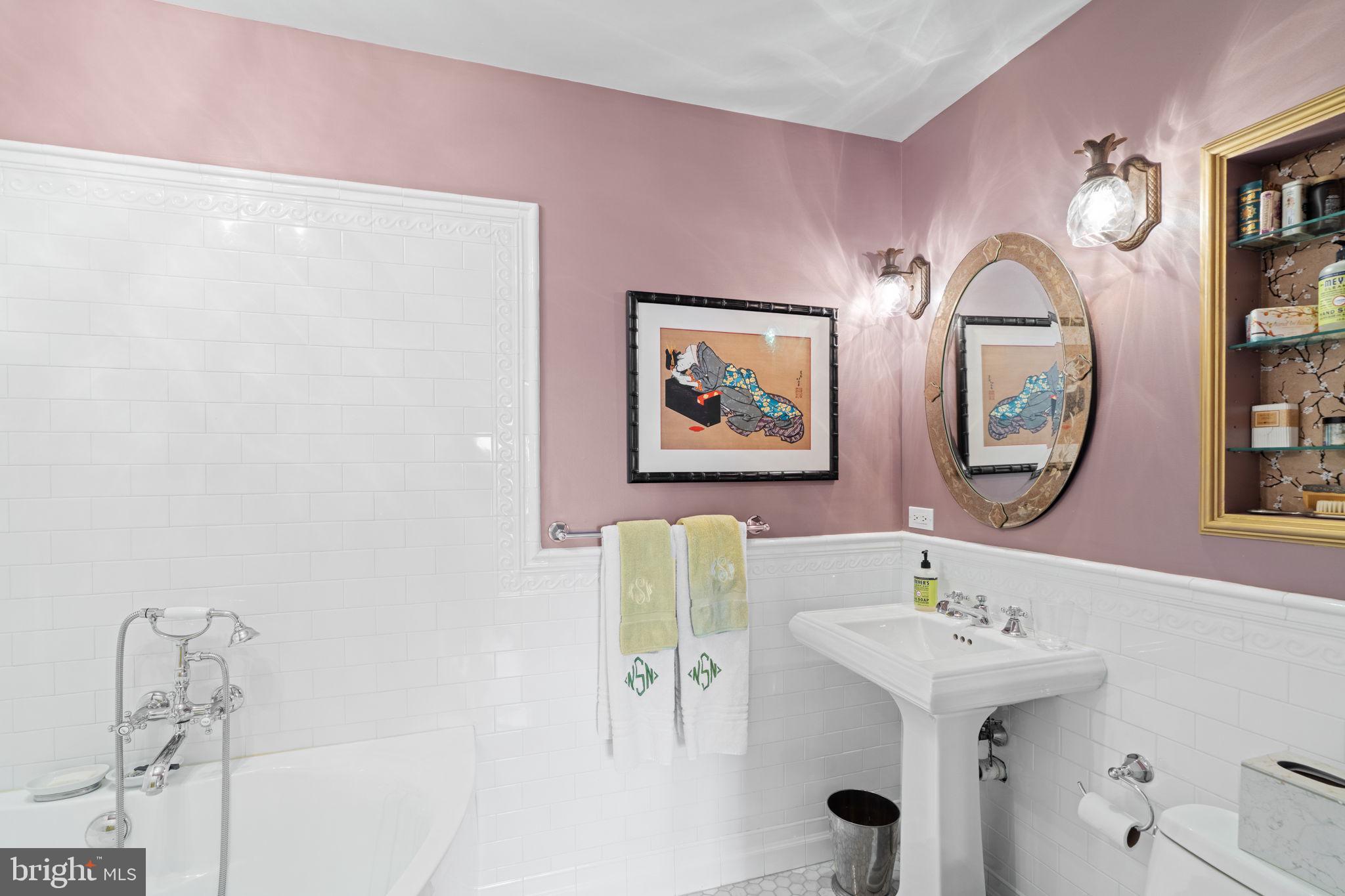 501 Pine Street Philadelphia, PA 19106 - Photo 44 of 52 a bathroom with a sink mirror and a bathtub