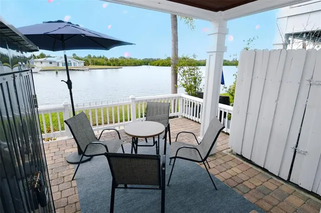 a view of a lake from a city