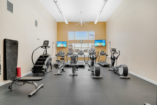 100 Prairie Park Drive, Unit 401 Wheeling, IL 60090 - Photo 25 of 29 a view of a room with gym equipment