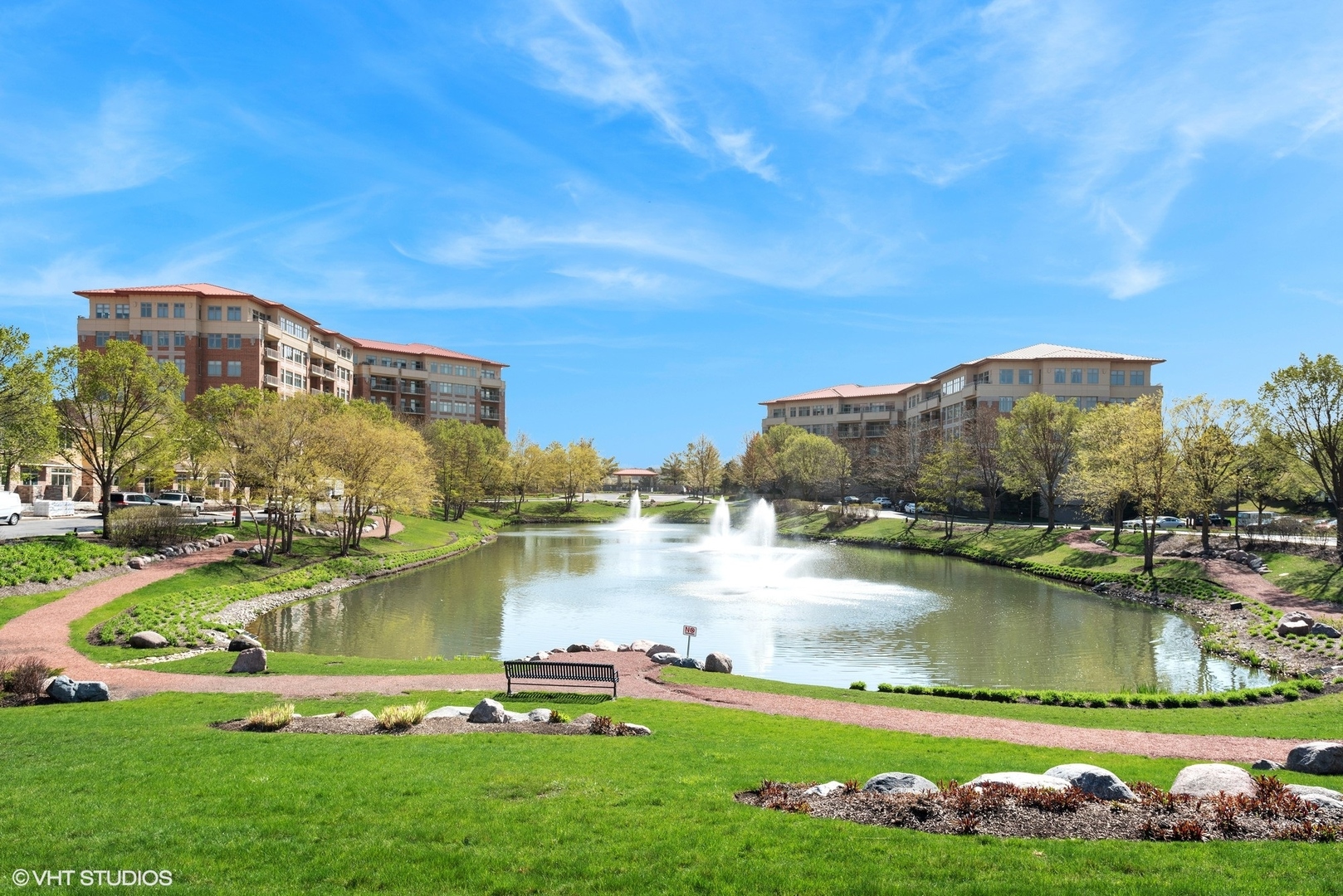 100 Prairie Park Drive, Unit 401 Wheeling, IL 60090 - Photo 28 of 29 a view of a lake with houses
