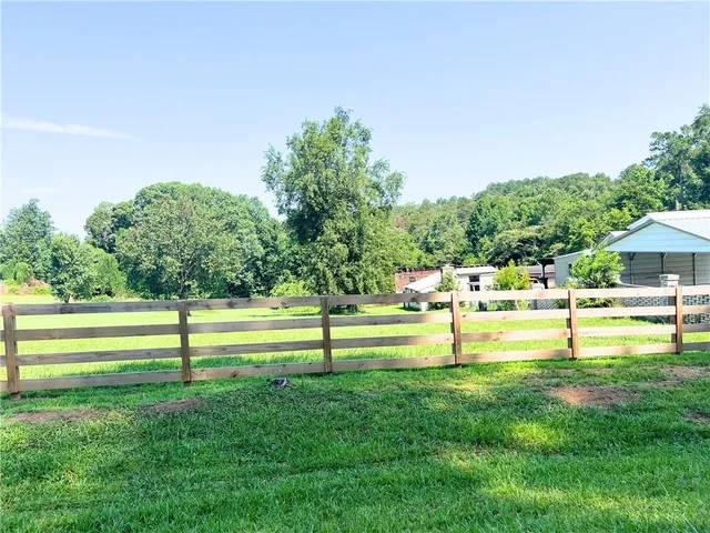 a view of an outdoor space and seating area