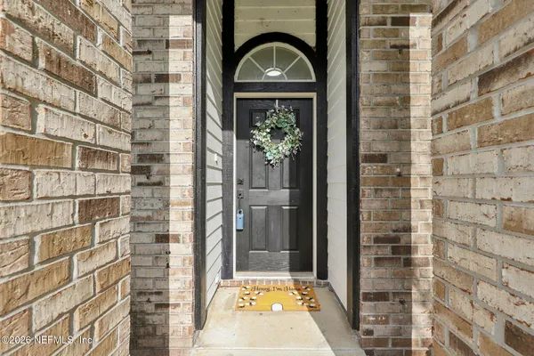 a view of front door of house