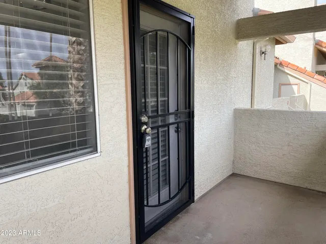 a view of a house with a door