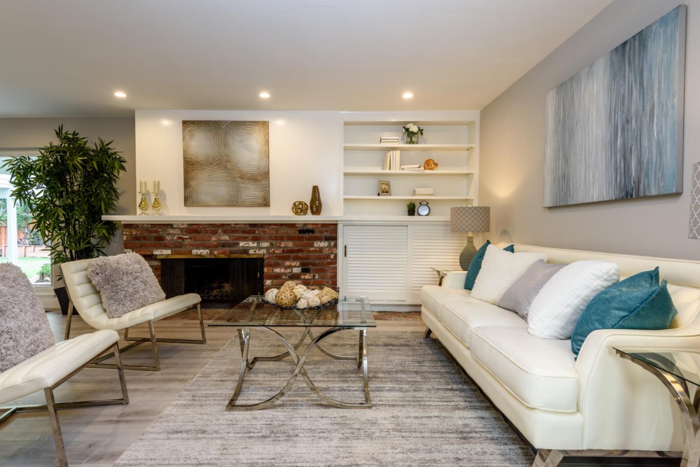 95 Avondale Road Hillsborough, CA 94010 - Photo 5 of 25 a living room with furniture and a wooden floor