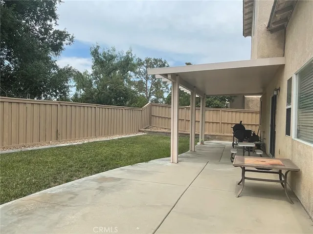 a building outdoor space with seating space