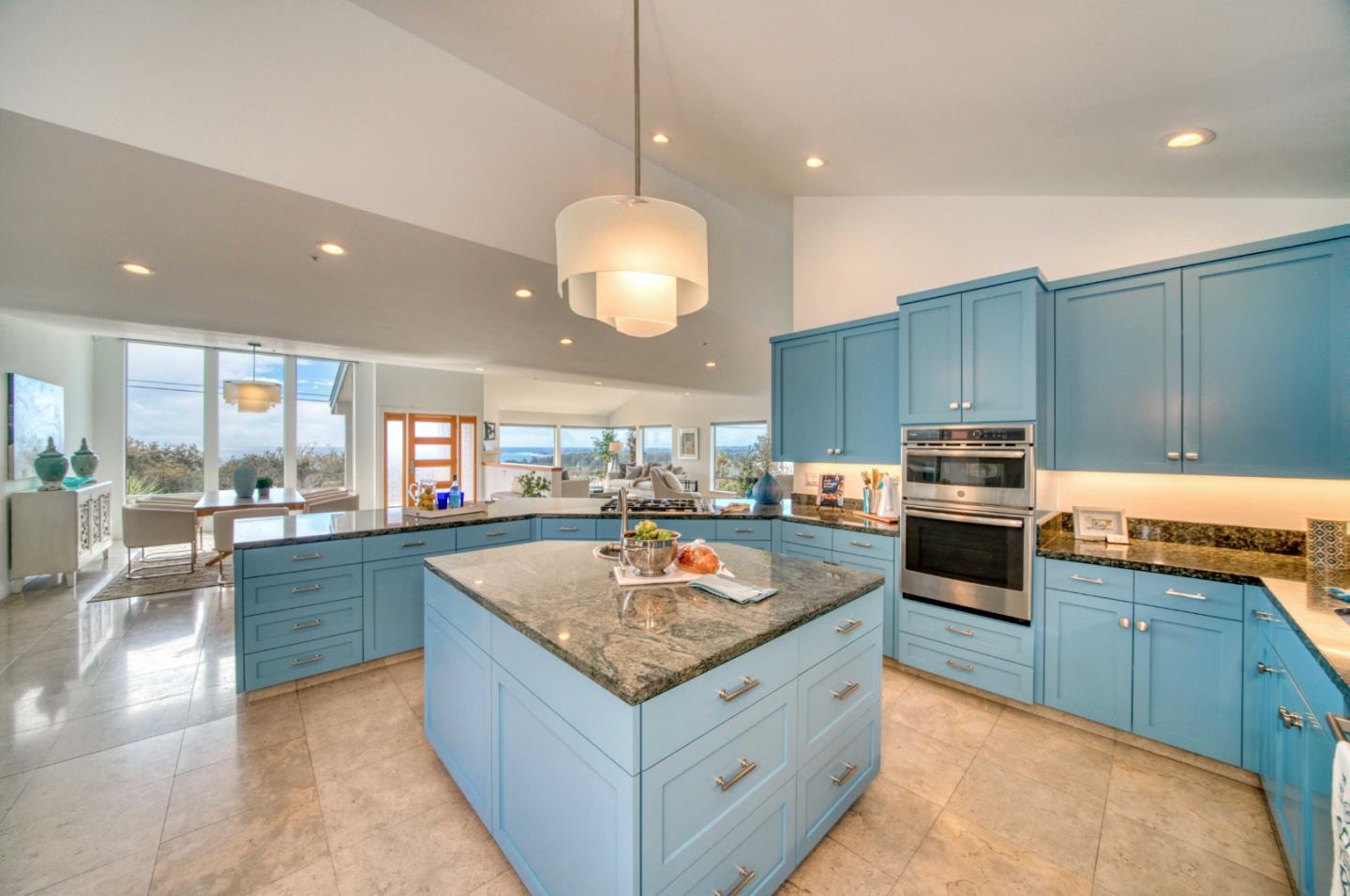 7325 Viewpoint Road Aptos, CA 95003 - Photo 13 of 51 a kitchen with granite countertop counter top space a sink stainless steel appliances and cabinets