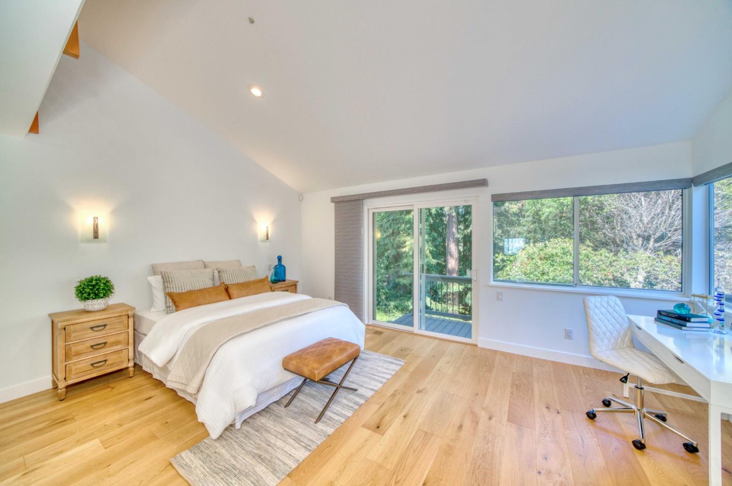 7325 Viewpoint Road Aptos, CA 95003 - Photo 28 of 51 a bedroom with a bed and a large window