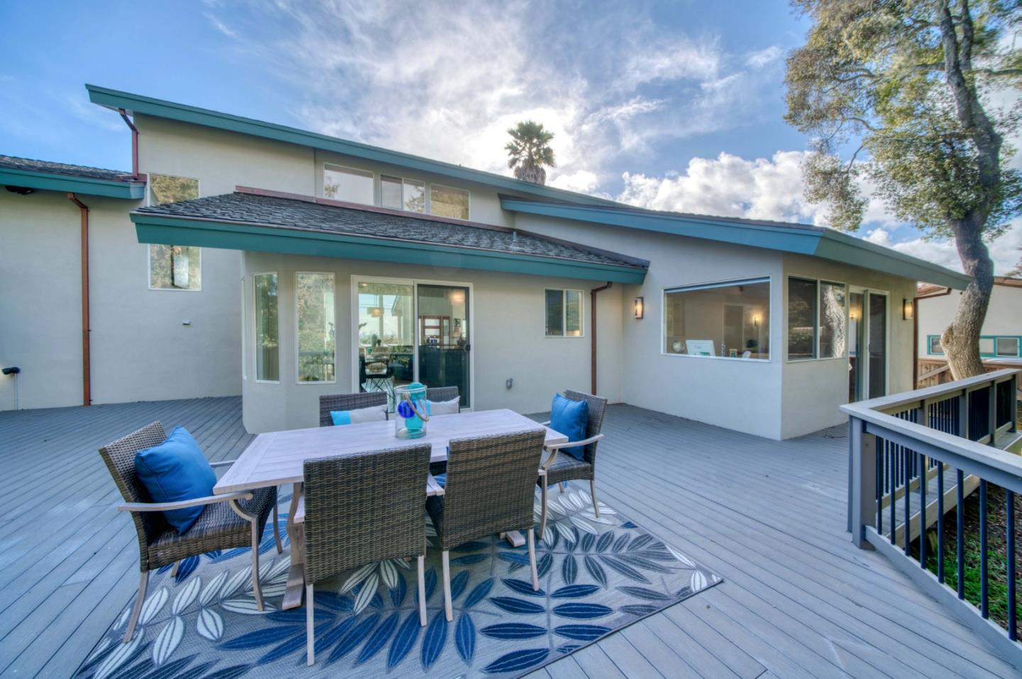 7325 Viewpoint Road Aptos, CA 95003 - Photo 41 of 51 a view of a house with a deck and furniture