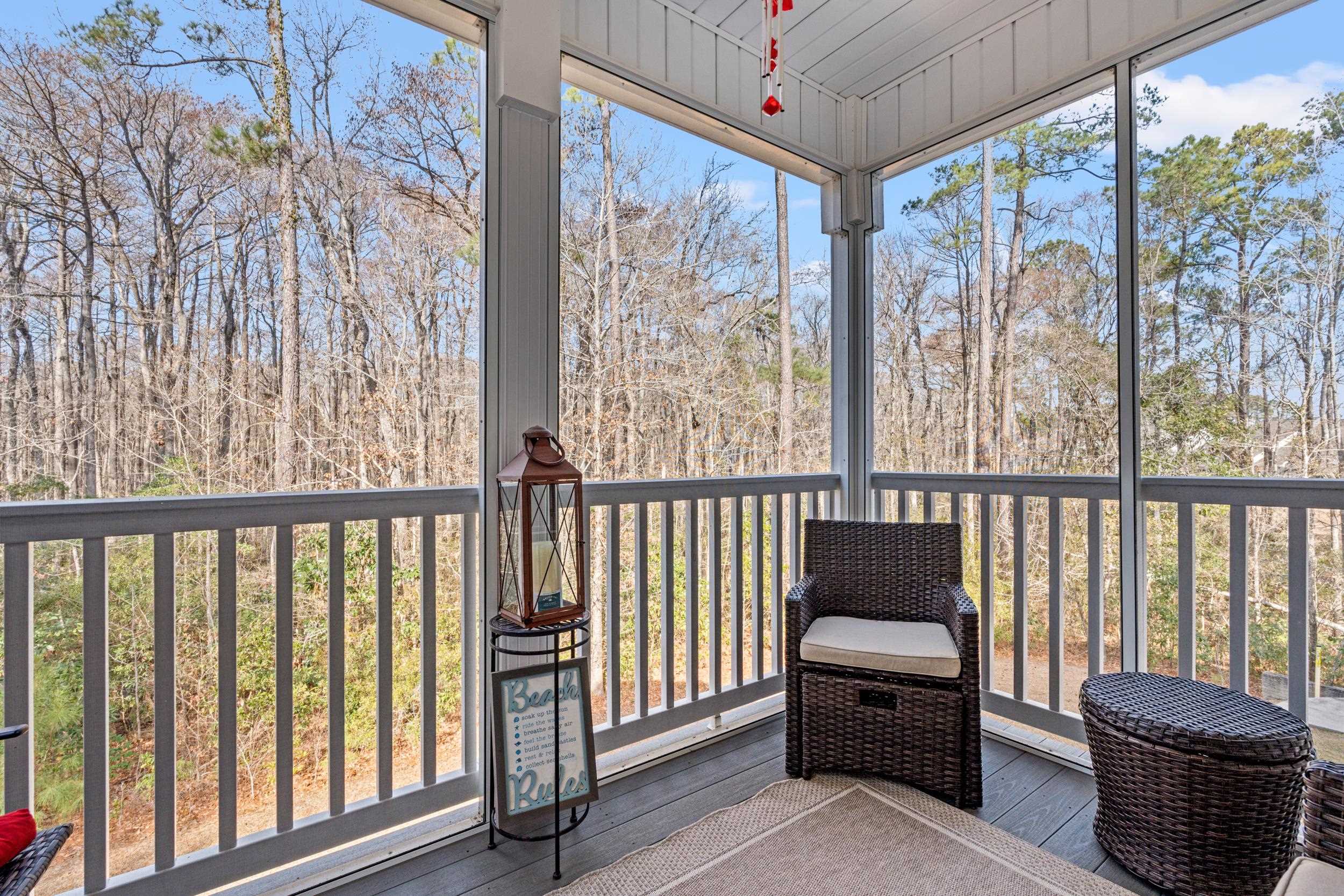 900 Jackline Place, Unit 202 Murrells Inlet, SC 29576 - Photo 35 of 39 Screened Porch with a ceiling fan