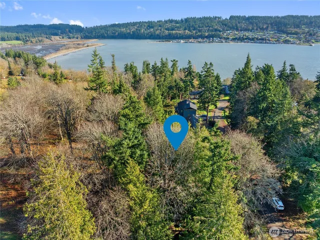 a view of a lake with a mountain and a lake view