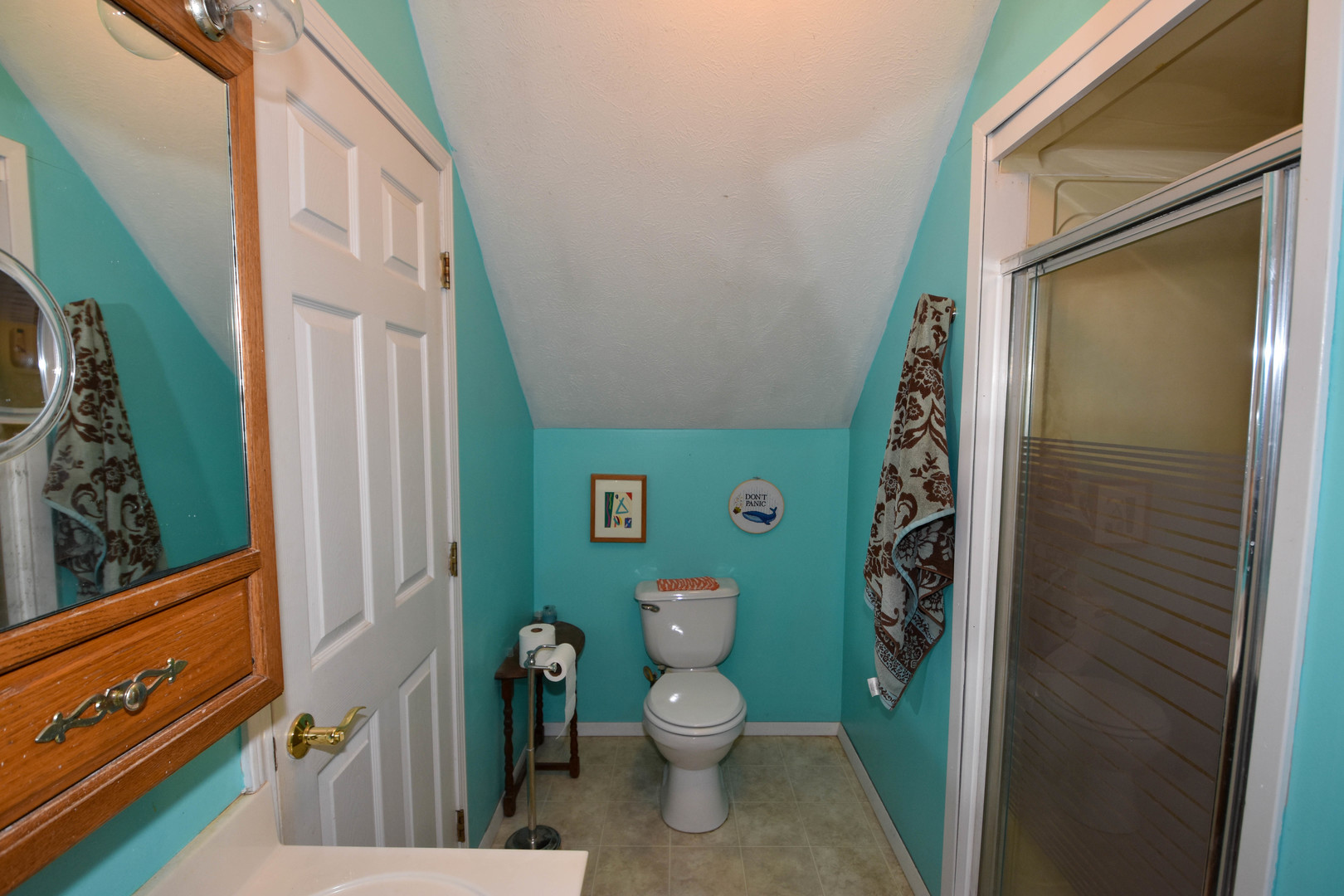 610 North Main Street Le Roy, IL 61752 - Photo 16 of 22 a bathroom with a toilet a sink and a shower