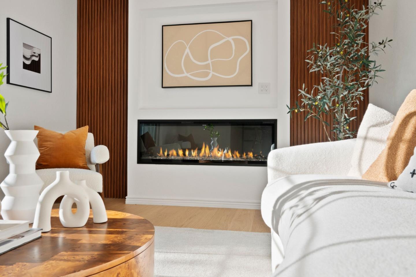 3735 Ruther Pl Way San Jose, CA 95121 - Photo 15 of 38 a living room with furniture and a fireplace