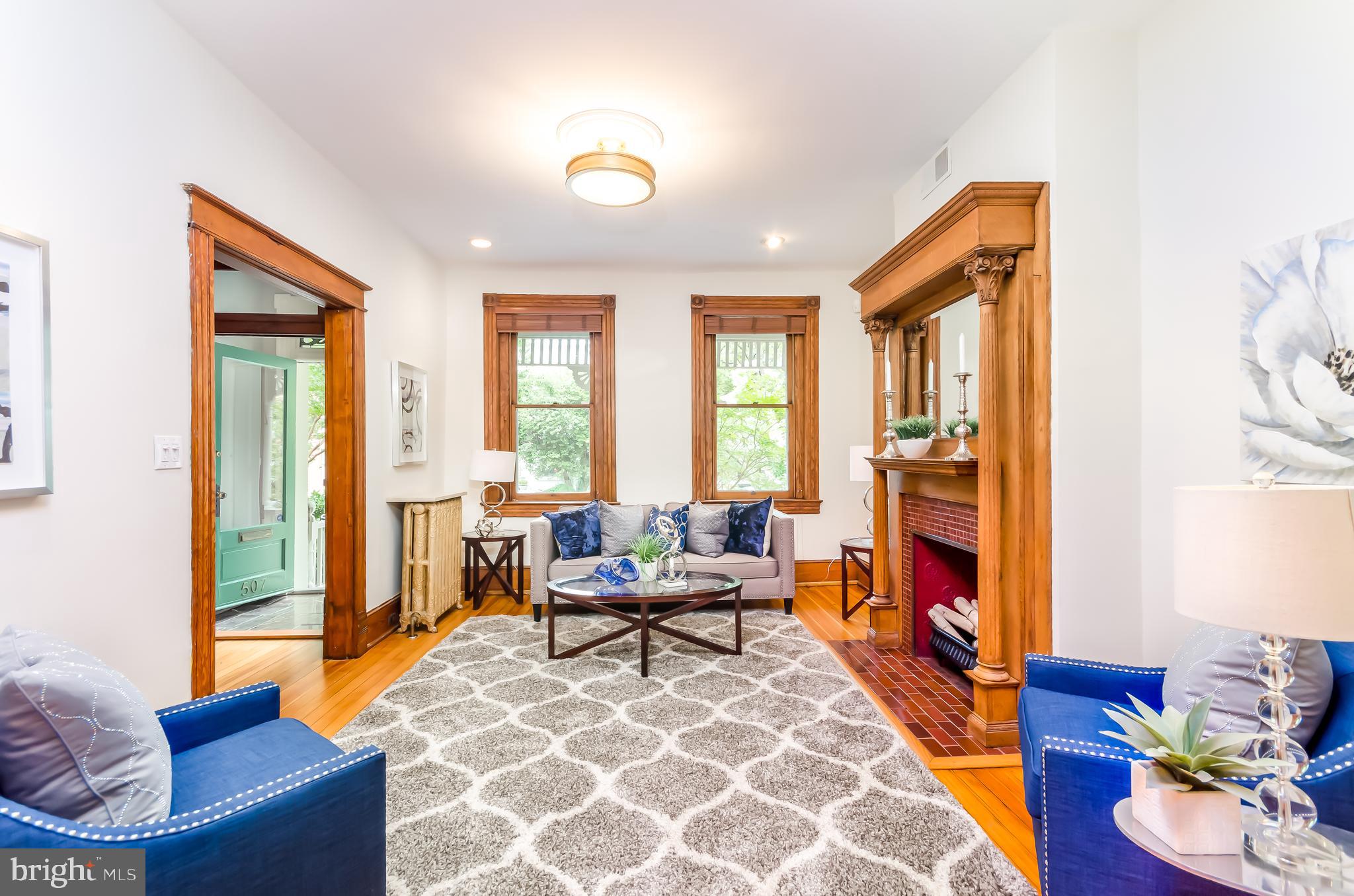 507 7th Street Southeast Washington, DC 20003 - Photo 3 of 34 LR with Wood FP & Mantle