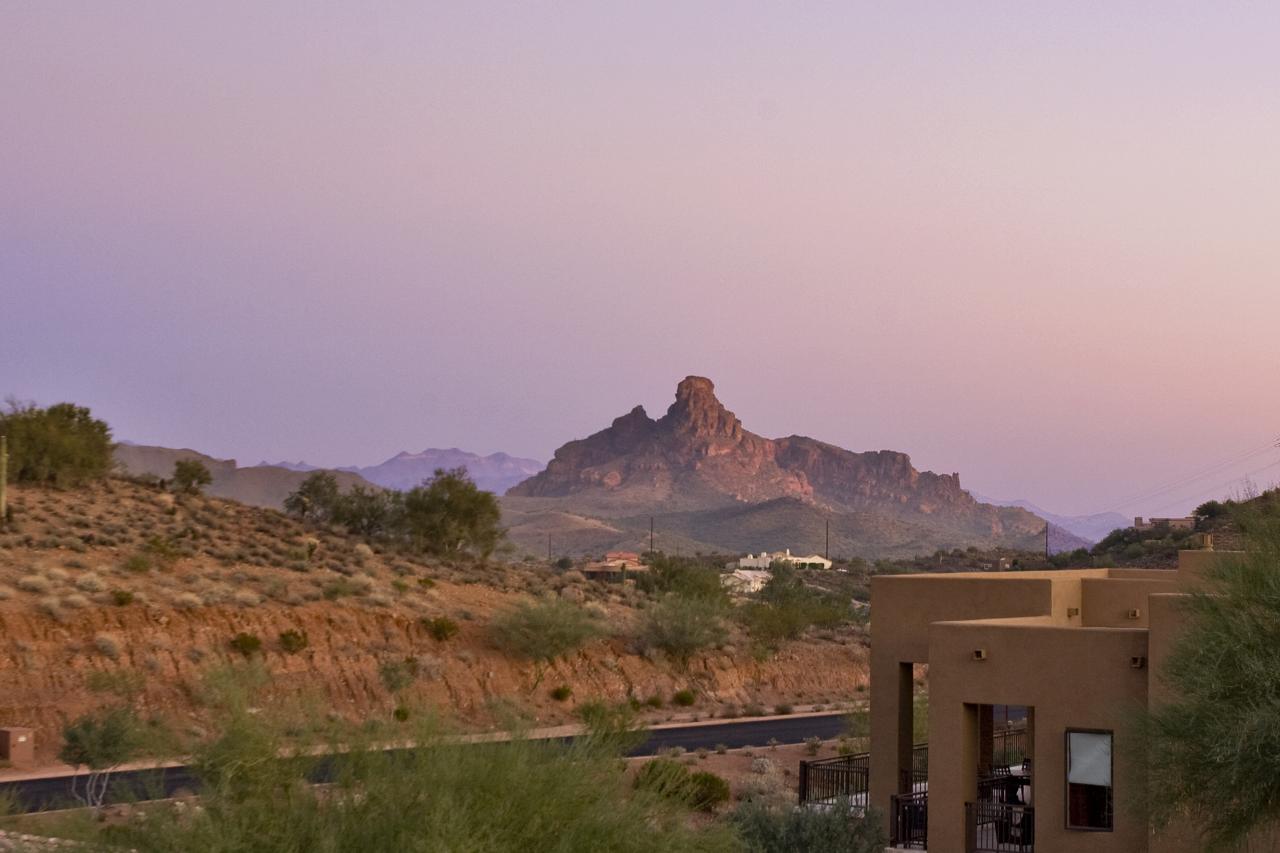 9720 Copper Ridge Trail, Unit 4 Fountain Hills, AZ 85268 - Photo 26 of 44 Balcony view of Red Rock at dusk