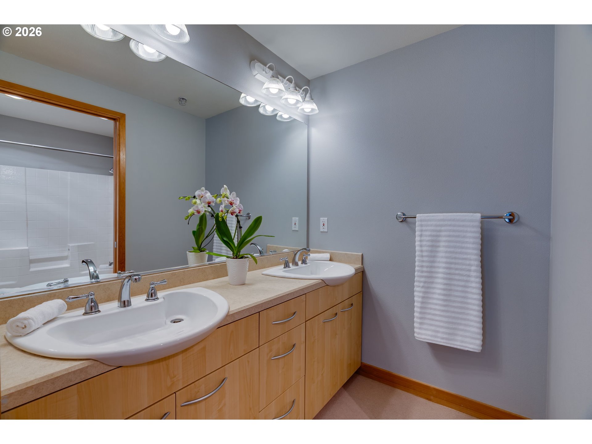 300 West 8th Street, Unit 236E Vancouver, WA 98660 - Photo 24 of 46 a bathroom with a sink a vanity and a mirror